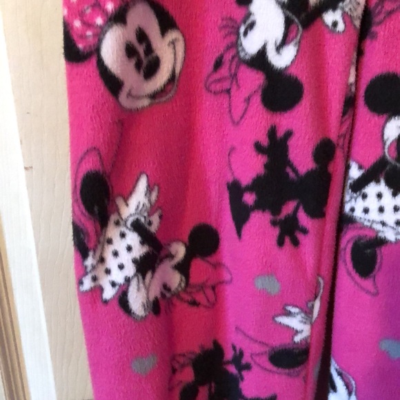 Disney Minnie Mouse Pink Fleece Pajama Pants Womens Small S 4-6 - Picture 3 of 14